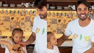 Marido de Ivete Sangalo recebe a ajuda da filha, Helena, na cozinha - Reprodução/Instagram