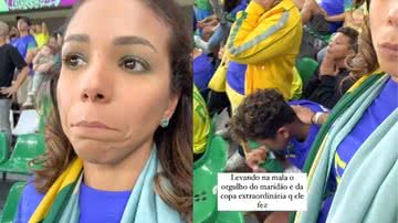 Belle Silva posta vídeo chorando após eliminação do Brasil da Copa do Catar - Foto: Reprodução/ Instagram