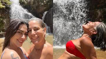 Cleo e Glória Pires esbanjam beleza em cachoeira - Reprodução/Instagram