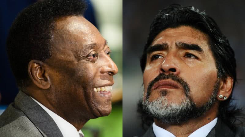 Os ex-jogadores Pelé e Maradona eram considerados os dois maiores jogadores da história do futebol - Foto: Getty Images