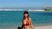 Marilia Nery Ribeiro, esposa do jogador de futebol Everton Ribeiro, aproveita praia no Catar enquanto marido treina para a Copa do Mundo - Foto: Reprodução / Instagram