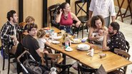 Rafa Vitti, Marcos Veras, Rosanne Mulholland, Fabiula Nascimento e Emilio Dantas almoçam juntos com os filhos - Edson Aipim/Agnews