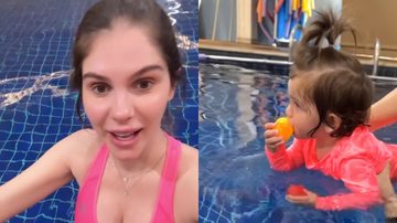 Bárbara Evans participa de aula de natação da filha - Foto: Reprodução / Instagram
