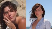Modelo Mariana Goldfarb sensualiza para a câmera ao posar topless enquanto toma banho de sol - Foto: Reprodução / Instagram