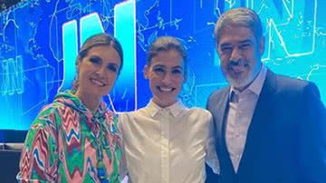 Fátima Bernardes, Renata Vasconcellos e William Bonner - Foto: Reprodução / Instagram