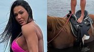 Gracyanne Barbosa causa ao subir em cavalo - Reprodução/Instagram