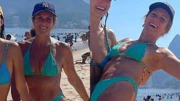 Helô Pinheiro esbanja beleza na praia com a neta - Reprodução/Instagram