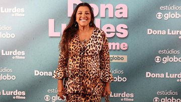 Regina Casé durante a pré-estreia de Dona Lurdes, o filme - Globo/Lucas Teixeira