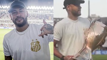 Neymar Jr ostenta relógio exclusivo em torneio na Vila Belmiro - Reprodução/Instagram/SantosTV/Guilherme Greghi