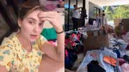 Virginia separa roupas para doação - Reprodução/Instagram