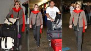 Ana Maria e Marcelo no aeroporto de Guarulhos - Orlando Oliveira / AgNews
