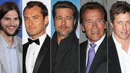 Ashton Kutcher, Jude Law, Brad Pitt, Arnold Shwarzenegger e Hugh Grant - Getty Images