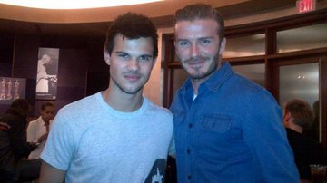 Taylor Lautner e David Beckham - Reprodução / Facebook