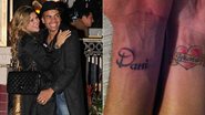 Dentinho faz tatuagem em homenagem à mulher, Danielle Souza - Manuela Scarpa / Photo Rio News; Reprodução/twitter