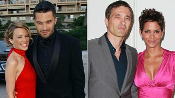 Kylie Minogue com Olivier Martinez e Halle Berry com Olivier Martinez - Getty Images