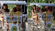 Daniele Suzuki passeia de quadriciclo com o filho, Kauai, e o amado, Fábio Novaes, pela Lagoa Rodrigo de Freitas - Gil Rodrigues/PhotoRio News