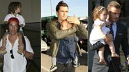 Matthew McConaughey e Levi, Orlando Bloom e Flynn e David Beckham com Harper - Grosby Group/ Splash News