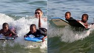 Mercy James e David Banda, filhos de Madonna, curtem praia no Rio de Janeiro - Gabriel Reis e André Freitas / AgNews