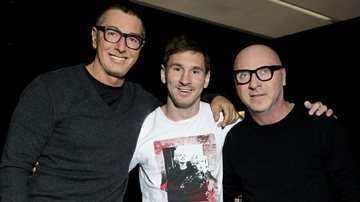 Stefano Gabbana, Lionel Messi e Domenico Dolce - Divulgação