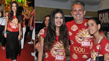 Orlando Morais, Antonia e Ana conferem o desfile de Cleo Pires no Camarote CARAS - Renato Wrobel