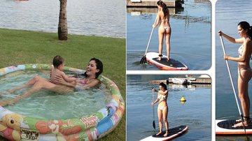 Daniela Albuquerque: diversão com Alice e no stand up paddle - Reprodução/Instagram