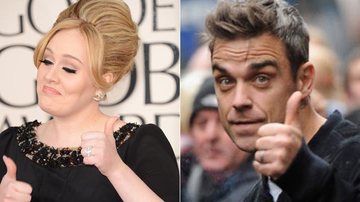 Adele e Robbie Williams - Fotomontagem