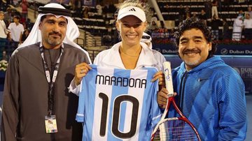 Wozniacki e Maradona - Getty Images