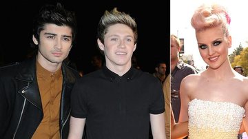 Zayn Malik e Niall Horan, do One Direction; Perrie Edwards, do Little Mix - Getty Images