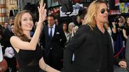 Ao lado do marido Brad Pitt, a atriz Angelina Jolie faz sua primeira aparição após o anúncio da retirada dos seios para evitar um câncer - Getty Images
