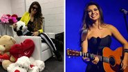 A cantora Paula Fernandes mostra os presentes recebidos por seus fãs - Reprodução/Instagram e Bill Paparazzi/Divulgação