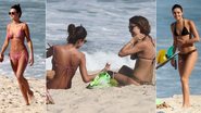 Thaila Ayala e Sophie Charlotte curtem dia em praia no Rio de Janeiro - Delson Silva / AgNews