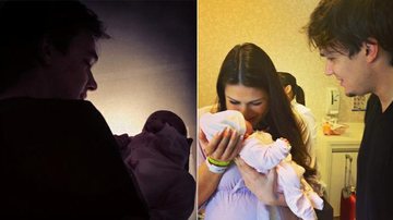 Natália Guimarães e Leandro mimam as filhas gêmeas - Reprodução/Instagram