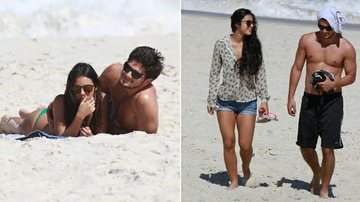 Bruno Gissoni e Yanna Lavigne na praia da Barra da Tijuca - Dilson Silva/AgNews