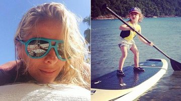 Adriane Galisteu mostra o filho de três anos praticando stand-up paddle - Instagram/Cortesia Adriane Galisteu