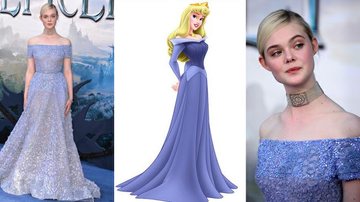 Elle Fanning usa vestido de princesa em pré-estreia - Foto-montagem/ Getty Images
