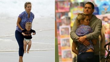 Michael Bublé veio ao Brasil com a mulher Luisana Lopilato e o filho Noah - André Freitas e Gabriel Reis/AgNews