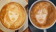 Barista prepara cafés com rosto de artistas e personagens famosos - Foto-montagem