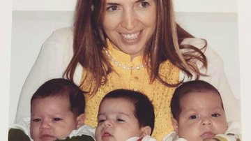 Poliana Abritta com os filhos, Manuela, José e Guido - Reprodução Instagram