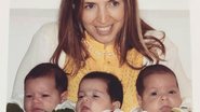 Poliana Abritta com os filhos, Manuela, José e Guido - Reprodução Instagram
