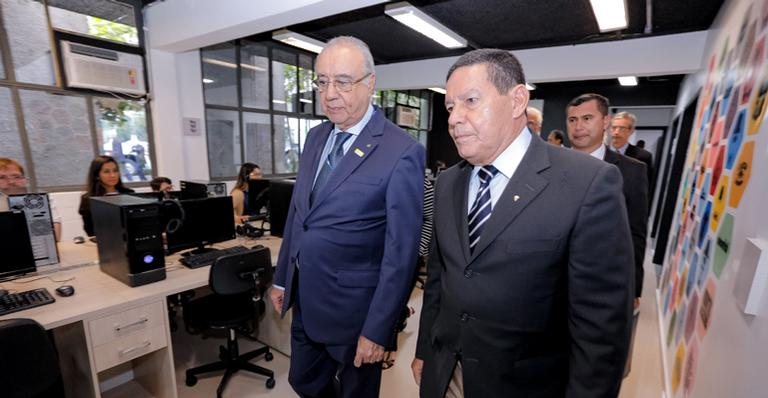 Vice-presidente da República Hamilton Mourão visita sede da TV Cultura - Divulgação