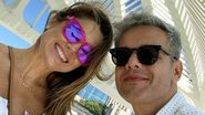 Flávia Alessandra surge em clima de romance com Otaviano Costa curtindo o pôr do sol - Instagram