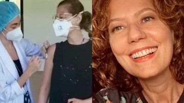 Patricia Pillar recebe 1ª dose da vacina contra a Covid-19 - Reprodução/Instagram