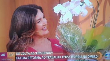 Fátima Bernardes retorna ao 'Encontro' e fala da recuperação - Reprodução/TV Globo
