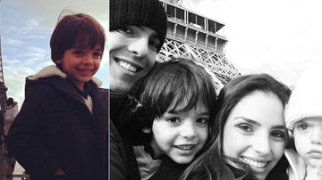 Kaká e Carol Celico com os filhos, Luca e Isabella, em Paris - Reprodução/ Instagram